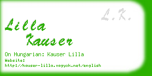 lilla kauser business card